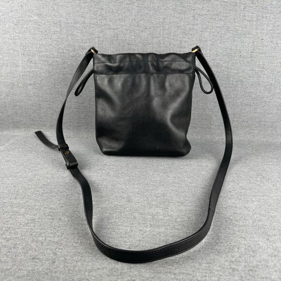 Fossil Crossbody Bag Small Black Leather Festival‎ Beachy Boho Bucket Bag - Picture 7 of 16